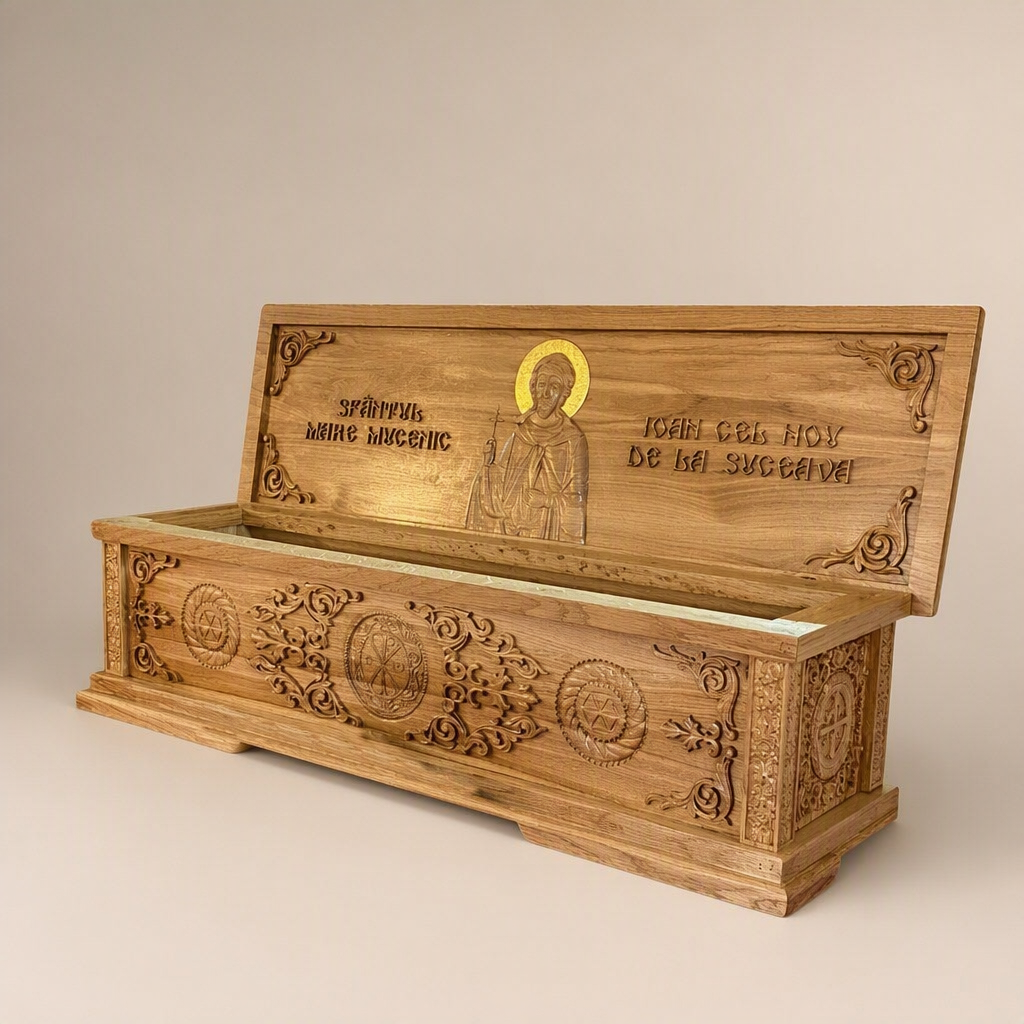 Carved Oak Reliquary