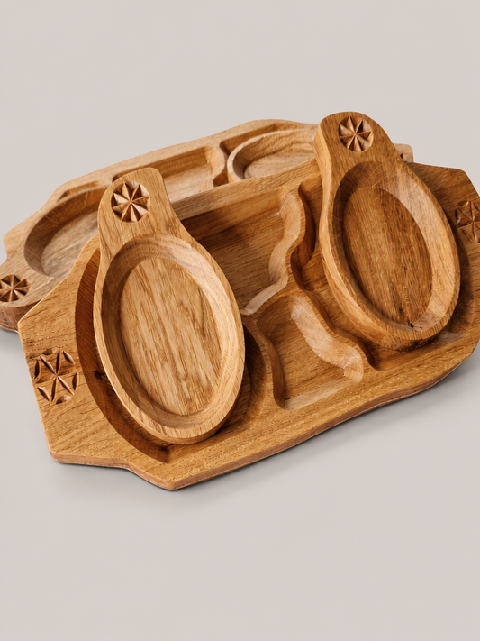 Traditional motifs platter