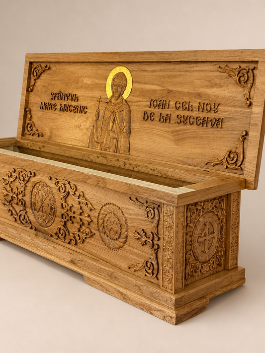 Carved Oak Reliquary