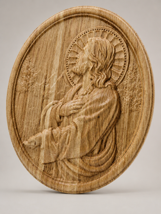 Carved icon of Jesus