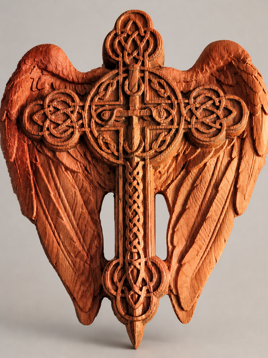 Cross with Wings Sculpture